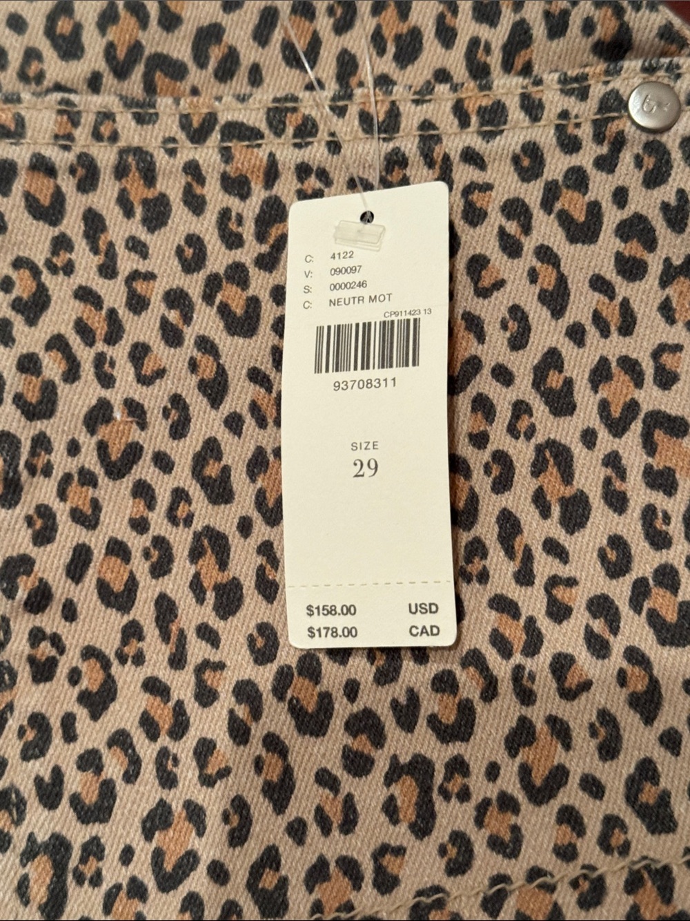 Pilcro Leopard-Print Ankle Jeans in Tan - Picture 2 of 4